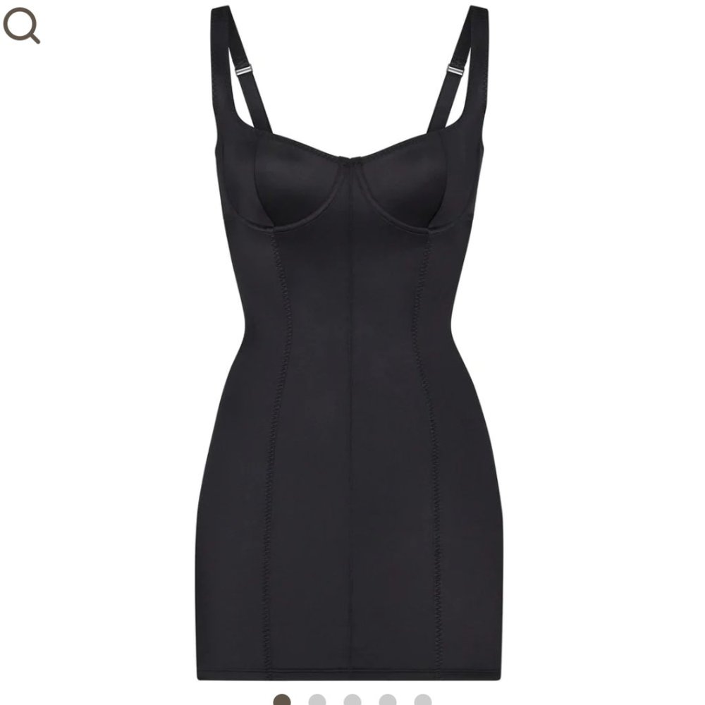 Beautiful black Stretch Satin dress by Skims